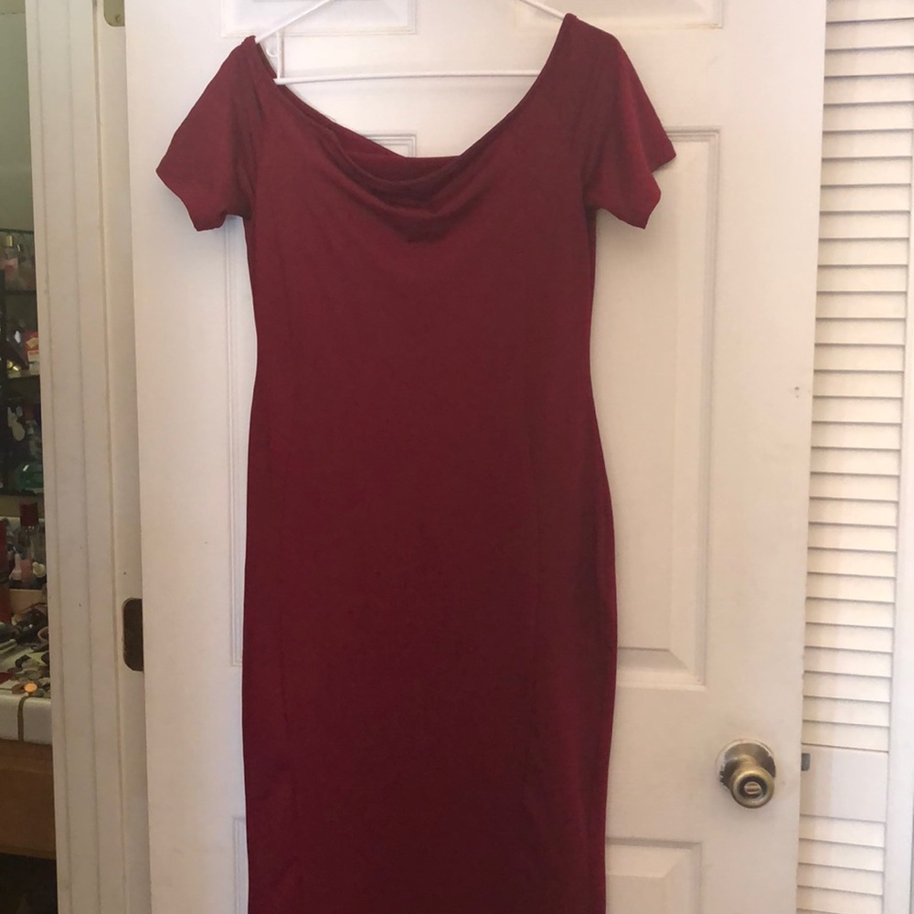Burgundy gown